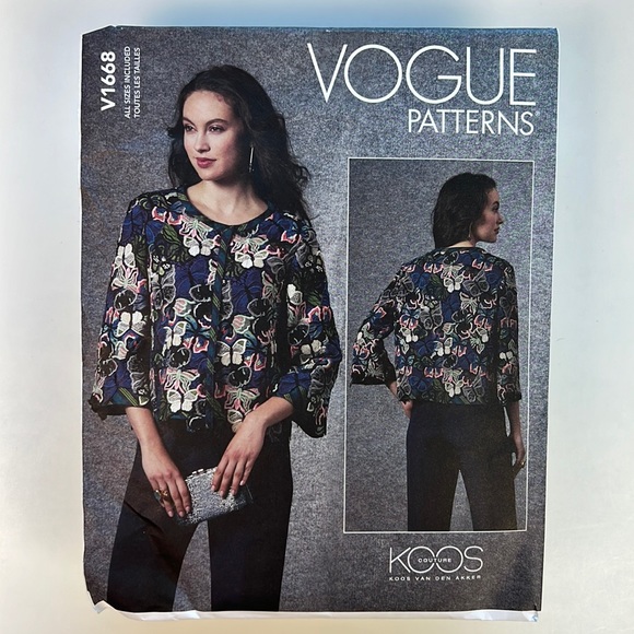 VOGUE PATTERNS V1668 Sewing Pattern Sizes: S M L XL  Koos Van Der Akker Couture - Picture 1 of 9